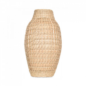 Vaza decorativa maro din bambus si paie 34 cm Hugo The Home Collection