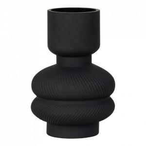 Vaza decorativa neagra din ceramica 22 cm Adnana House Nordic