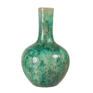 Vaza decorativa verde din ceramica 32 cm Akiko Versmissen