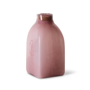Vaza roz din sticla 28 cm Atelier HKliving