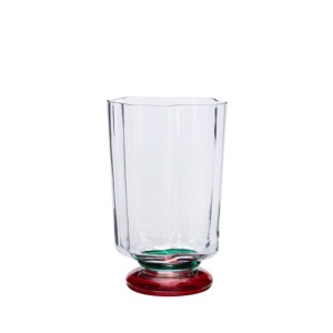 Vaza verde/rosu din sticla 28 cm Verre Hubsch