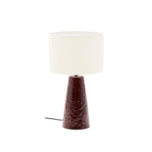 Veioza alba/rosie din ceramica 49 cm Drava Kave Home