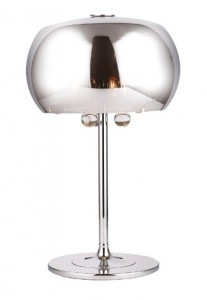 Veioza gri din metal si sticla cu 3 becuri 36 cm Moonlight Desk Maxlight