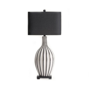 Veioza neagra/alba din ceramica 82 cm Zalsa Vical Home