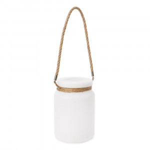 Veioza pentru exterior maro/alba din fibre sintetice 21 cm Rope Bizzotto