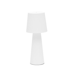 Veioza portabila alba din metal cu USB 40 cm Arenys Kave Home