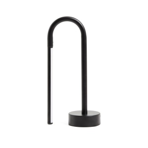 Veioza portabila neagra din metal 30 cm Bow Kave Home