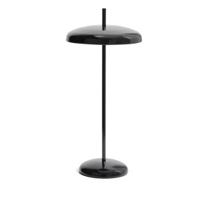 Veioza portabila neagra din metal 35 cm Porte Kave Home