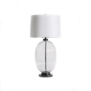 Veioza transparenta/alba din sticla 88 cm Xalsha Vical Home