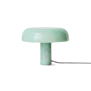 Veioza verde menta din fibre naturale 21 cm Cone HKliving