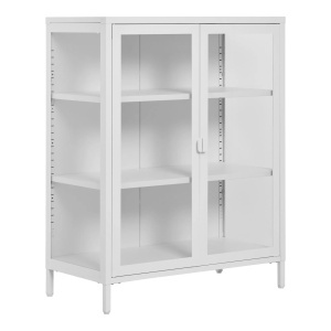 Vitrina alba din metal 101 cm Brisbane House Nordic