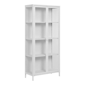 Vitrina alba din metal 175 cm Brisbane House Nordic