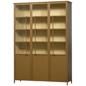 Vitrina din metal galben miere 200 cm Exhibit Woood