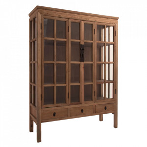 Vitrina maro/transparenta din lemn 175 cm Tartu Vical Home