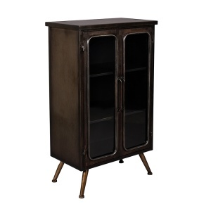 Vitrina neagra din metal 100 cm Denza Dutchbone