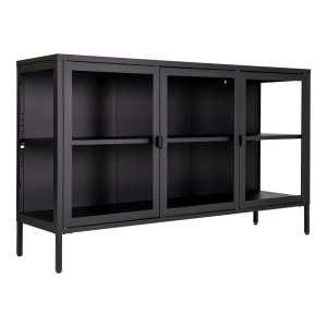 Vitrina neagra din metal 85 cm Brisbane House Nordic